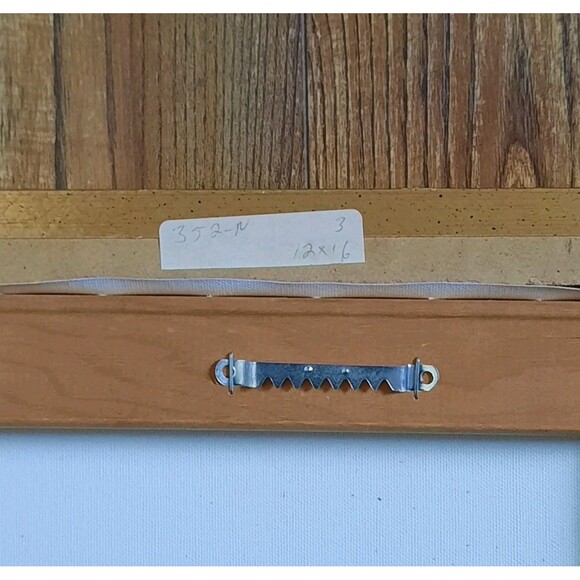 Original Signed June Marie Acrylic Canvas 3D Painting Gold Framed Art Deco - Picture 8 of 9